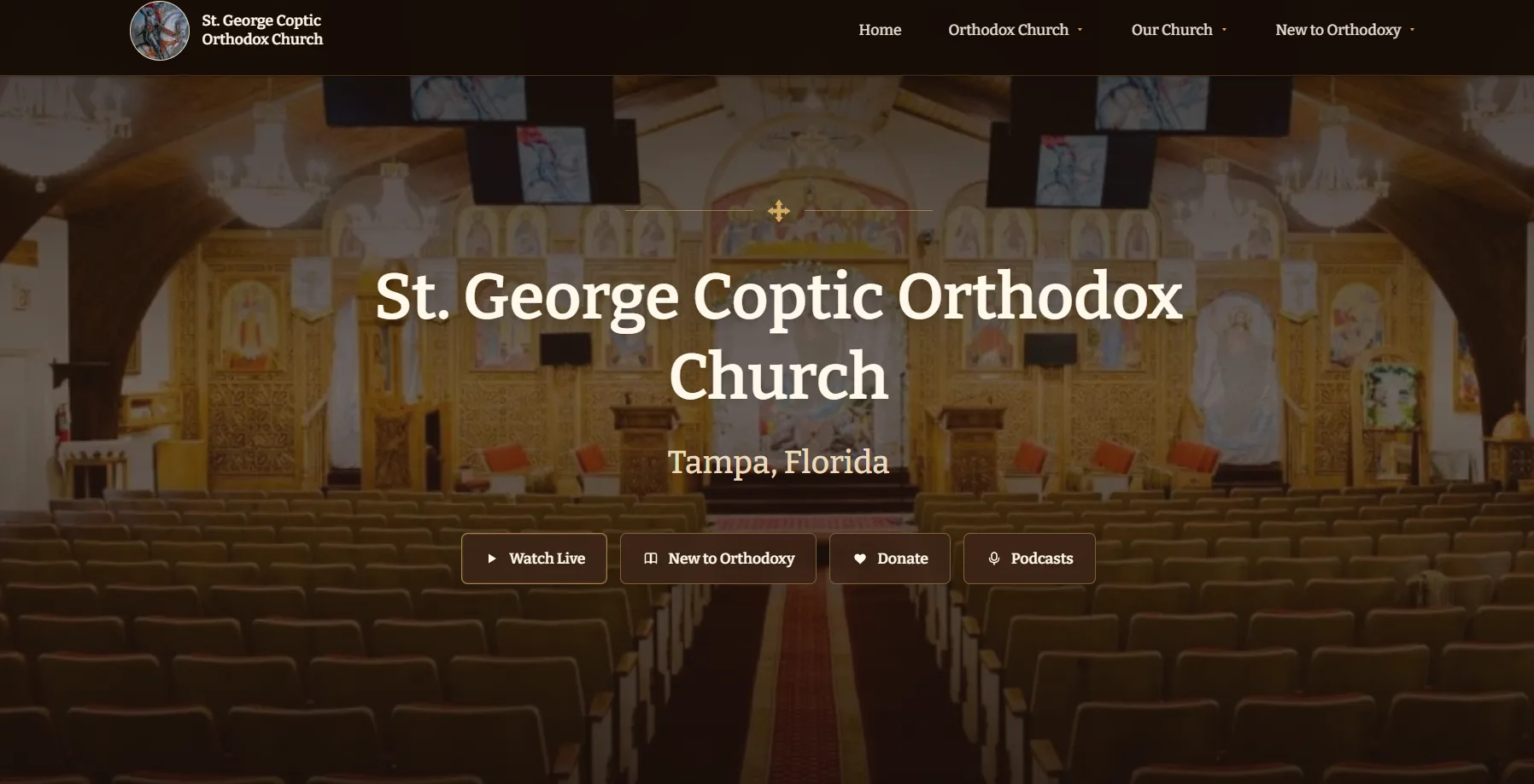 St George Coptic Orthodox Church website homepage